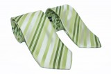      NM apa-fia nyakkendő szett - Zöld csíkos