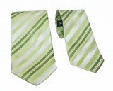      NM apa-fia nyakkendő szett - Zöld csíkos