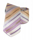                       Slim nyakkendő - Barack-lila csíkos Csíkos nyakkendő