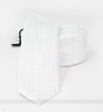      NM slim szövött nyakkendő - Fehér mintás