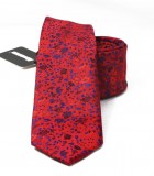                    NM slim szövött nyakkendő - Piros virágos