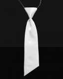           Női szatén gumis nyakkendő - Fehér