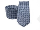 Prémium slim nyakkendő - Kék paisley mintás