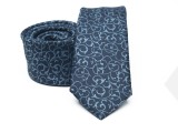 Prémium slim nyakkendő - Kék mintás