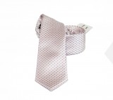    NM slim nyakkendő - Púderrózsaszín aprómintás
