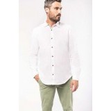 Len h.u férfi ing felgombolható - Fehér Egyszínű ing