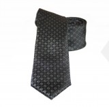               Goldenland slim nyakkendő - Fekete aprómintás