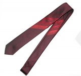               Goldenland slim nyakkendő - Bordó csíkos