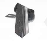                    NM slim szövött nyakkendő - Fekete csíkos