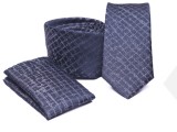   Prémium slim nyakkendő szett - Kék kockás