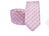    Prémium slim nyakkendő - Rózsaszín mintás