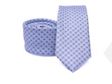    Prémium slim nyakkendő - Világoskék aprómintás