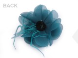                    Sifon virág gyöngyökkel - 8-9 cm Kitűzők, Brossok