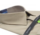      Newsmen bambusz elasztikus h.u slim ing - Barna Egyszínű ing