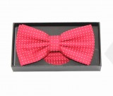      NM Díszdobozos mintás csokornyakkendő szett - Piros pöttyös