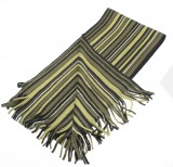    Newsmen unisex kötött sál - Fekete-zöld csíkos