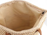                                     Horgolt raffia táska cipzár zárral Női táska, pénztárca, öv