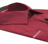                      Newsmen r.u normál fit ing - Bordó Egyszínű ing