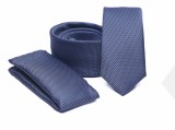    Prémium slim nyakkendő szett - Kék mintás