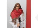 Téli sál rojtokkal Női divatkendő és sál