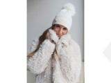    Női téli sapka pomponnal Női sapka,kesztyű,sál