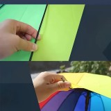   Nagy szivárványos esernyő szélálló 16 szálas Férfi esernyő,esőkabát