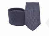    Prémium slim nyakkendő - Sötétszürke aprópöttyös Aprómintás nyakkendő