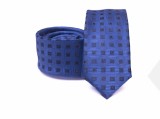    Prémium slim nyakkendő - Kék kockás