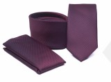    Prémium slim nyakkendő szett - Burgundi