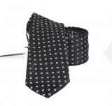                    NM slim szövött nyakkendő - Fekete mintás