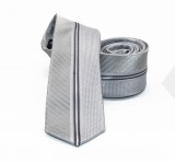                    NM slim szövött nyakkendő - Ezüst csíkos Aprómintás nyakkendő