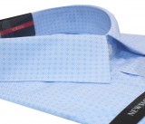      Newsmen elasztikus r.u slim ing - Világoskék aprómintás Mintás ing