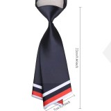            Női szatén nyakkendő - Kék-piros csíkos