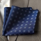                     Exkluzív díszzsebkendő - Kék aprómintás