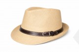   Szalmakalap bőrszíjjal - Natur