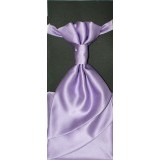 Goldenland francia nyakkendő,díszzsebkendővel - Orgonalila
