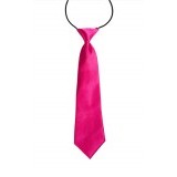 Gumis szatén gyereknyakkendő - Pink Gyerek nyakkendők