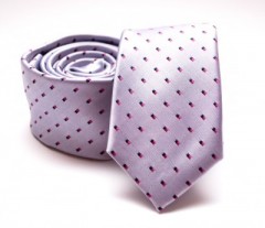    Prémium slim nyakkendő -   Halványlila mintás 