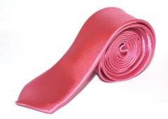 Szatén slim nyakkendő - Pinklilás Egyszínű nyakkendő