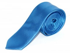 Szatén slim nyakkendő - Égszínkék Egyszínű nyakkendő