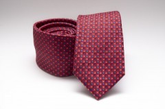    Prémium slim nyakkendő - Meggypiros mintás Aprómintás nyakkendő