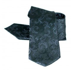 Zsorzsett szatén szett - Fekete mintás Nyakkendők esküvőre