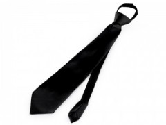 Szatén állítható nyakkendő - Fekete Party,figurás nyakkendő