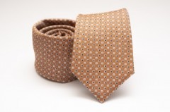Prémium selyem nyakkendő - Drapp pöttyös Aprómintás nyakkendő