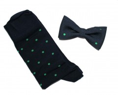                         Linta zokni+csokor szett díszdobozban - Zöld pöttyös Ajándékötletek