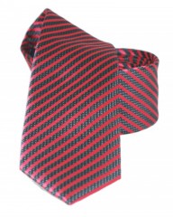               Goldenland slim nyakkendő - Piros-fekete csíkos 