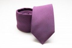 Prémium selyem nyakkendő - Lila kockás Selyem nyakkendők