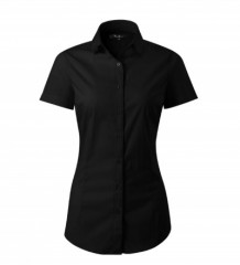   Pamut elasztikus rövidujjú ing - Fekete Női ing,póló,pulóver