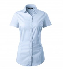   Pamut elasztikus rövidujjú ing - Világoskék Női ing,póló,pulóver