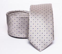    Prémium slim nyakkendő - Natur pöttyös Aprómintás nyakkendő